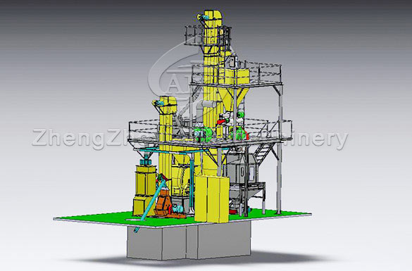 Animal feed pellet production line model