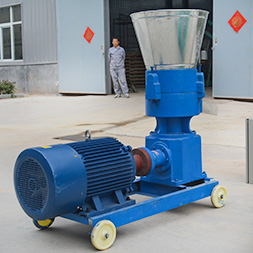 Flat die feed pellet machine