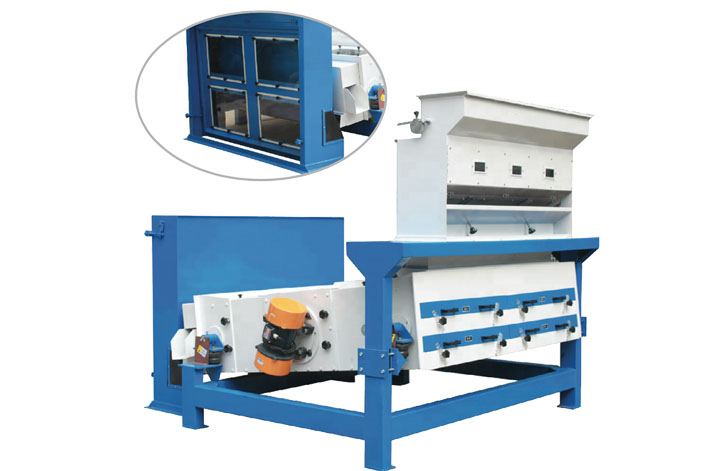 Efficient feed cleaning machine