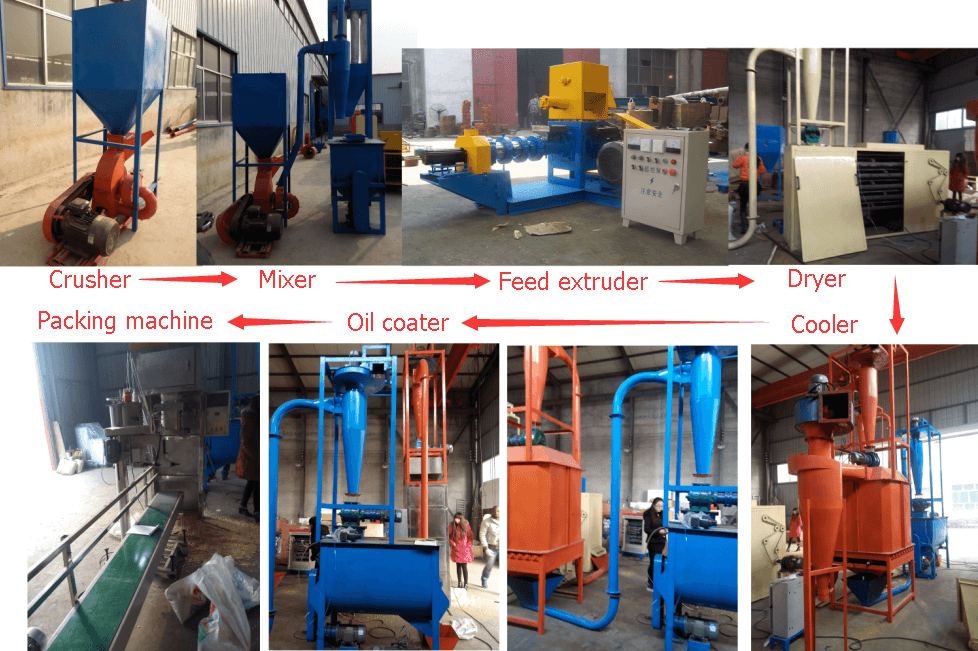 Dry type fish feed extruder detialed