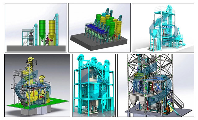 Animal feed production line capacity is from 1-20t/h